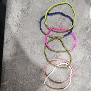 Colorful Beaded Bracelets Set